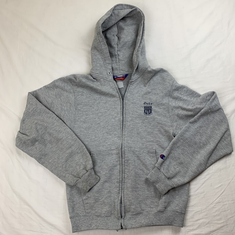 Vintage Champion Reverse Weave Hoodie Sweatshirt Heather Duke Univer‎ Size Small